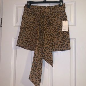 a new day Leopard Tie String Shorts
